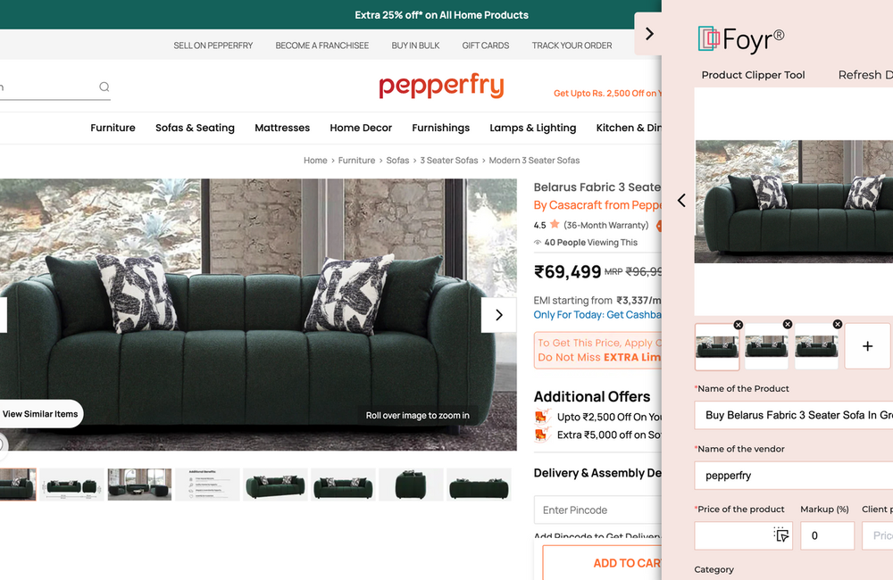 Foyr Inc. · Foyr mood board creator detail
