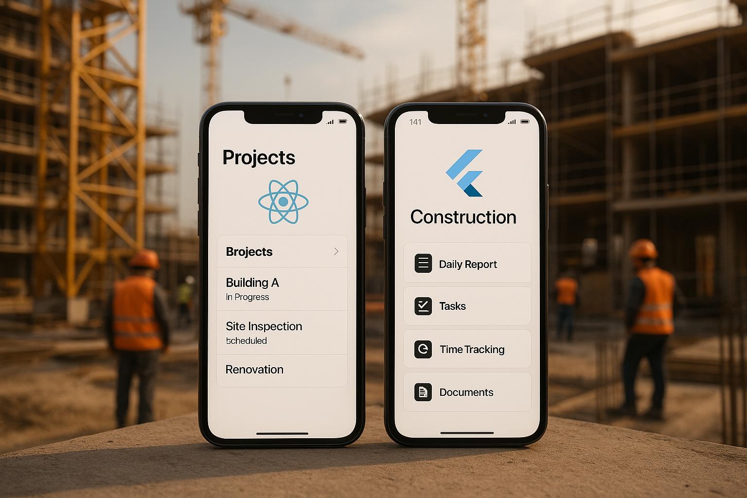 Mobile-First Construction Apps: React Native vs Flutter Comparison