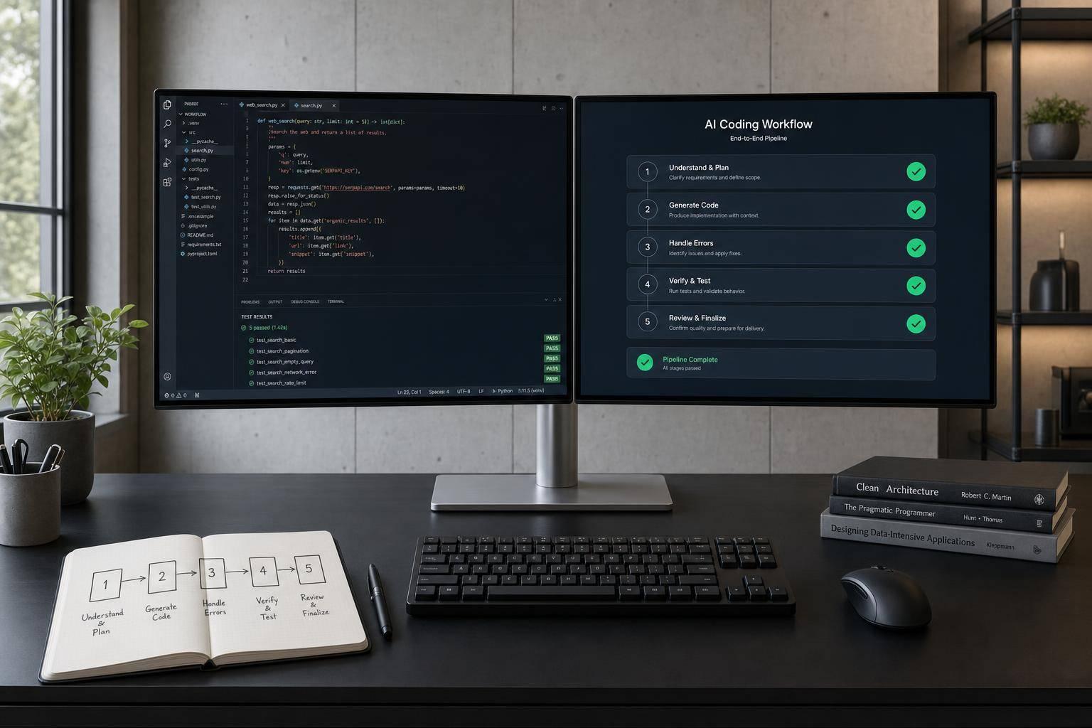 End-to-End AI Coding Workflow: A Production-Grade Pattern for Prompts, Error Handling, and Verification